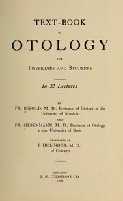 Cover of: Text-book of otology for physicians and students by Friedrich Bezold