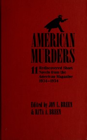Cover of: AMERICAN MURDERS by Breen