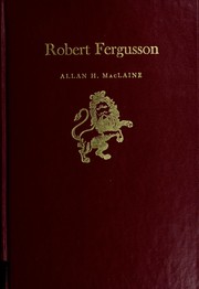 Cover of: Robert Fergusson by Allan H. MacLaine