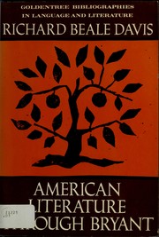 Cover of: American literature through Bryant, 1585-1830.