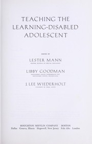 Cover of: Teaching the learning-disabled adolescent