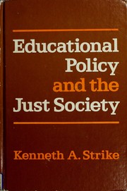 Cover of: Educational policy and the just society
