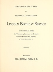 Cover of: Abraham Lincoln: address