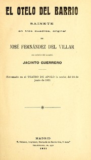 Cover of: El Otelo del barrio: sainete en tres cuadros