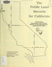 Cover of: The public land records for California