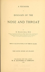 Cover of: A text-book of diseases of the nose and throat