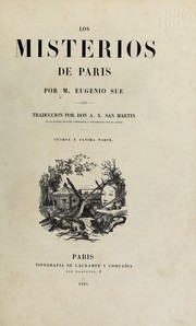 Cover of: Los misterios de Paris by Eugène Sue