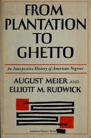 Cover of: From plantation to ghetto: an interpretive history of American Negroes