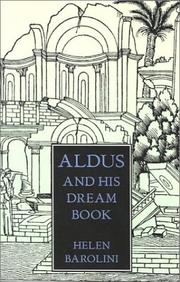 Aldus and His Dream Book by Helen Barolini