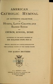 Cover of: American Catholic hymnal ... | Marist brothers