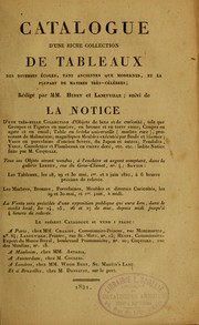 Catalogue d'une riche collection de tableaux des diverses ©♭coles, tant anciennes que modernes, et la plupart de ma©ʾtres tr©·s-c©♭l©·bres by Thomas Henry