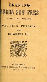 Cover of: Eran dos, ahora son tres by Ricci, Luigi