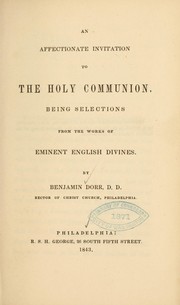 Cover of: An affectionate invitiation to the Holy communion...