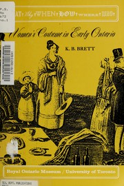Cover of: Women's costume in early Ontario