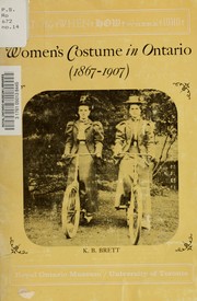 Cover of: Women's costume in Ontario, (1867-1907)