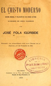 Cover of: El Cristo moderno by José Fola Igúrbide