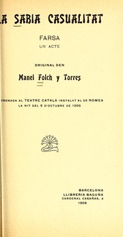 Cover of: La sabia casualitat by Manuel Folch i Torres