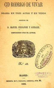 Cover of: Cid Rodrigo de Vivar: drama en tres actos y en verso