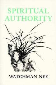 Cover of: Spiritual Authority by Watchman Nee