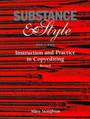 Cover of: Substance & style: instruction & practice in copyediting