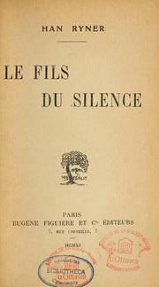 Cover of: Le fils du silence