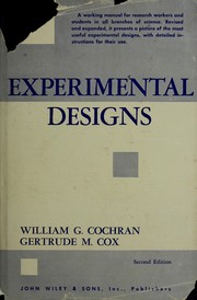 Cover of: Experimental designs by William Gemmell Cochran