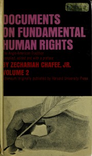 Cover of: Documents on fundamental human rights, the Anglo-American tradition.