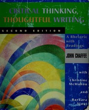 Cover of: Critical thinking, thoughtful writing