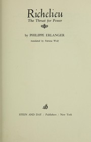 Cover of: Richelieu. by Philippe Erlanger