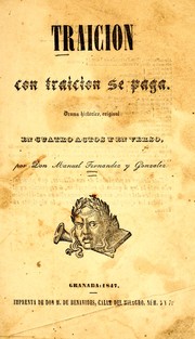 Cover of: Traición con traición se paga by Manuel Fernández y González