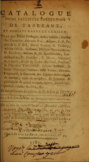 Cover of: Catalogue d'une pr©♭cieuse collection de tableaux, et d'objets rares et curieux by Jean-Baptiste-Pierre Le Brun