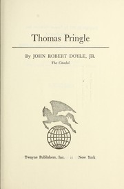 Cover of: Thomas Pringle