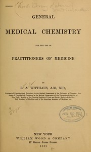 Cover of: General medicine chemistry for the use of practitioners of medicine