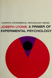 Cover of: A primer of experimental psychology.