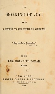 Cover of: The morning of joy by Horatius Bonar