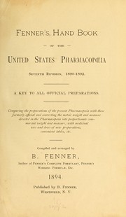 Fenner's hand book of the United States pharmacopœia by Byron Fenner