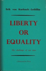 Cover of: Liberty or equality