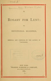 Cover of: A rosary for Lent