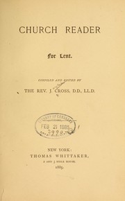 Cover of: Church reader for Lent
