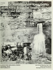 Cover of: Geology, hydrogeology, and water quality of the karst regions of southwestern Illinois and southeastern Missouri