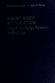 Cover of: Knowledge application: the knowledge system in society