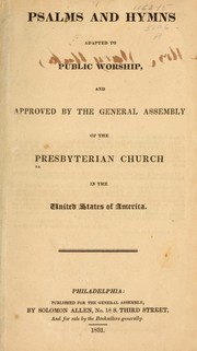 Cover of: Psalms and hymns adapted to public worship | Presbyterian Church in the U.S.A.