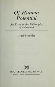 Of Human Potential by I. Scheffler