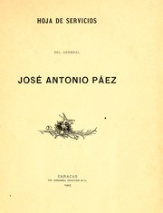 Cover of: Hoja de servicios del general José Antonio Páez by Manuel Landaeta Rosales