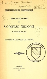 Cover of: Discurso del senador Gil Fortoul