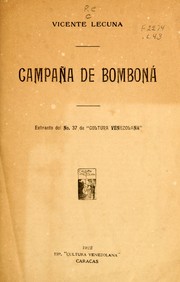 Cover of: Campaña de Bomboná