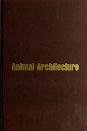 Cover of: Animal architecture.