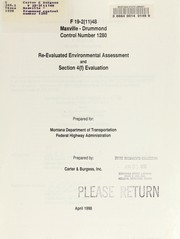 Cover of: F 19-2(11)48 Maxville - Drummond control number 1280: re-evaluated environmental assessment and section 4(f) evaluation