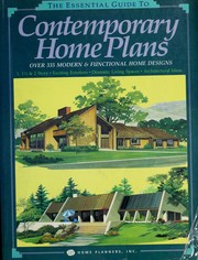 Cover of: The Essential guide to contemporary home plans. by 