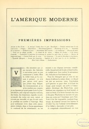 Cover of: L'Amérique moderne ... by Jules Huret